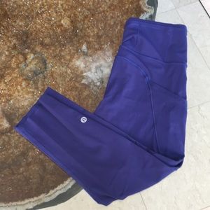Lululemon fast and free crop blue size 4